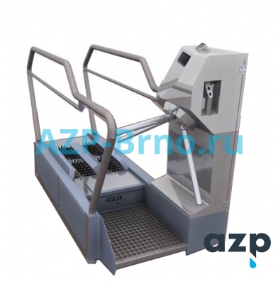 Санпропускник двухсторонний проходного типа полного цикла дезинфекции DSO 01 AZP Brno Чехия (фото, схема)