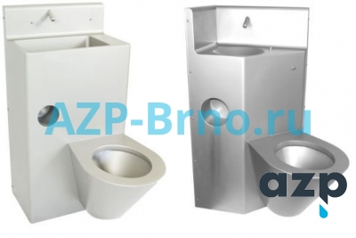 Безопасный нержавеющий комплект унитаз с раковиной и питьевым фонтанчиком BSK 02 AZP Brno Чехия (фото, схема) Безопасный нержавеющий комплект унитаз с раковиной и питьевым фонтанчиком BSK 02 AZP Brno Чехия (фото, схема)